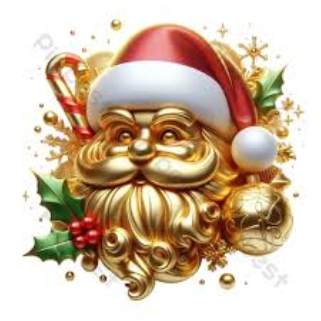 MERRY XMASS W/FATHER XMASS GOLD AF3154